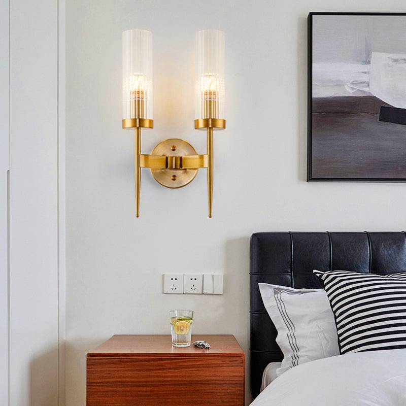 Pour Your Light, Not Your Drink: Dual Long Wall Light with Glass Vibe (Gold)
