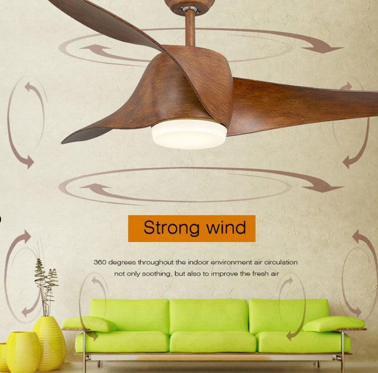 Ceiling Fan With Lights And Remote Control In Walnut Finish