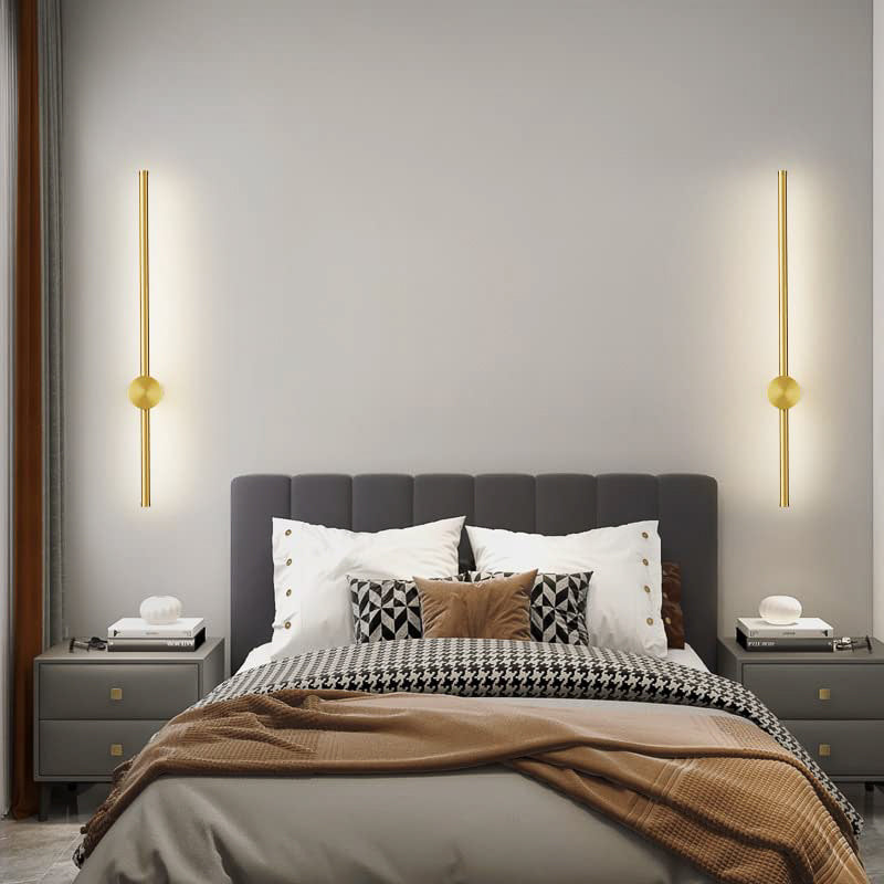 Zephyrs Shine (Gold) Tube Wall Light (600 mm)