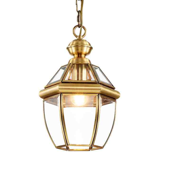 Gold Glass Pendant Light