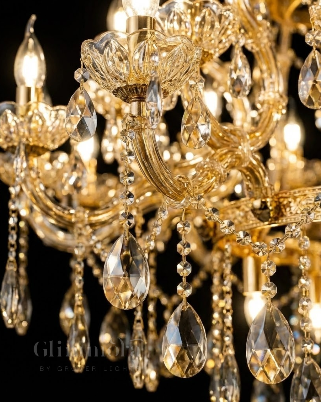 Crown of Monarchs (Gold) Crystal Chandelier