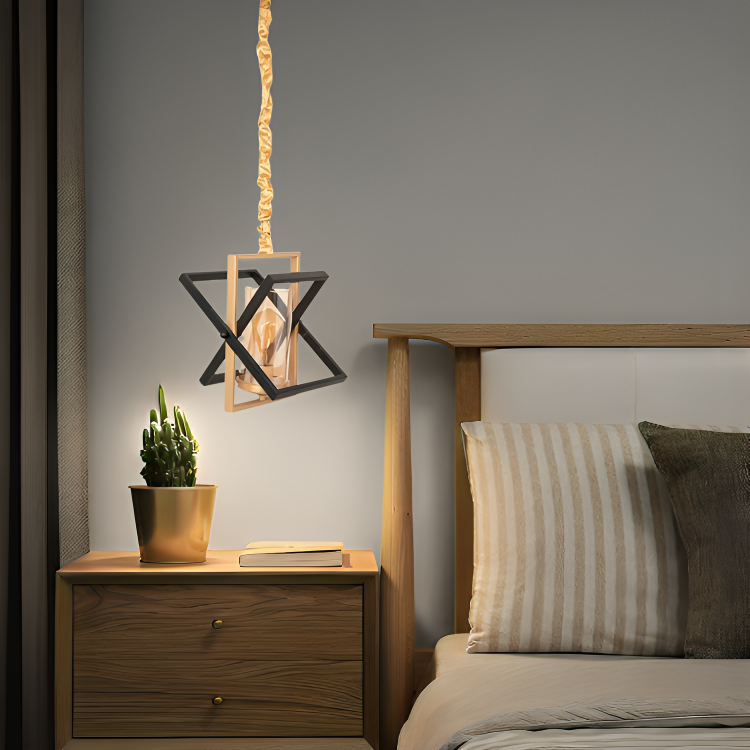 Gold Brass Vintage Amber Glass Pendant Light