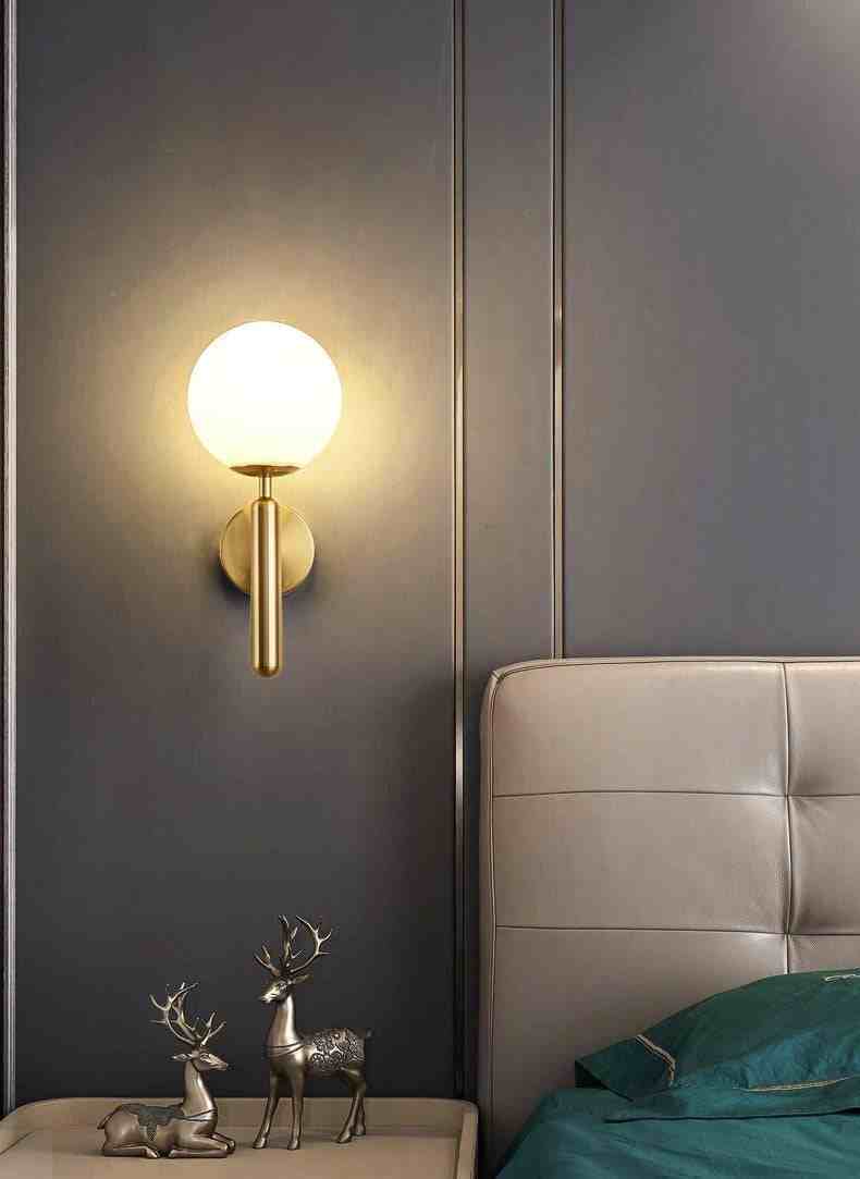 Elegant Glass Globe Ball Wall Light