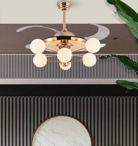 Frosted Glass Ceiling Fan