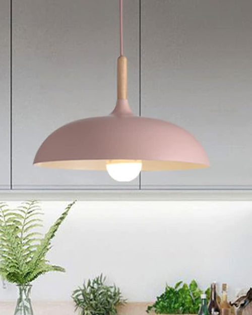 Industrial Hanging Pendant Light - Pink