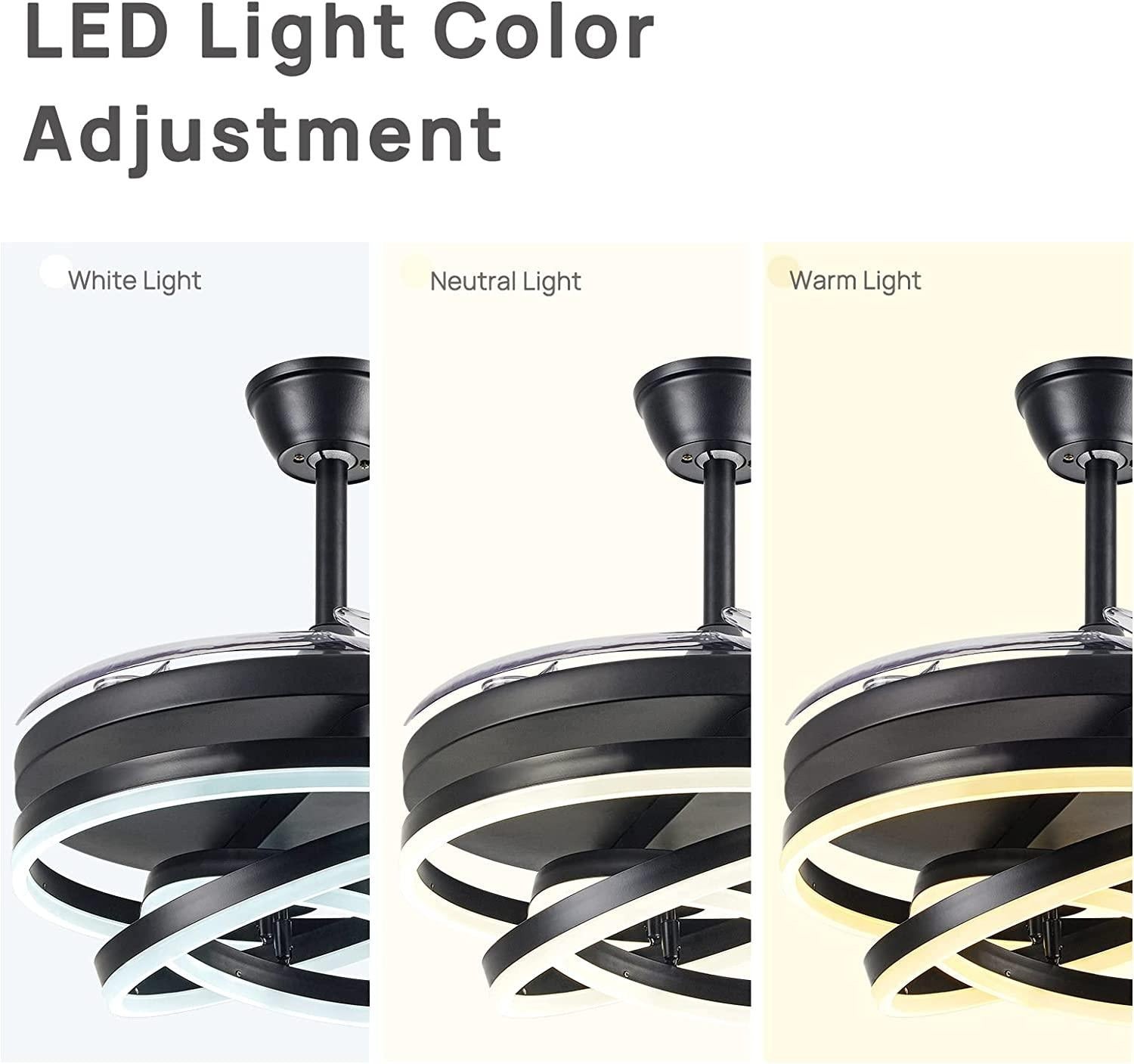 Lustro (Black) Ceiling Fan Chandelier