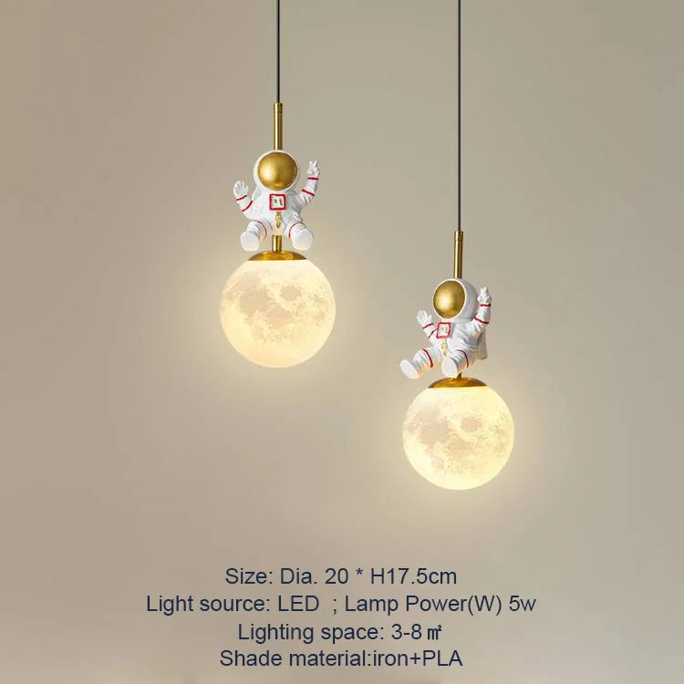One Small Step Astronaut Hanging Light