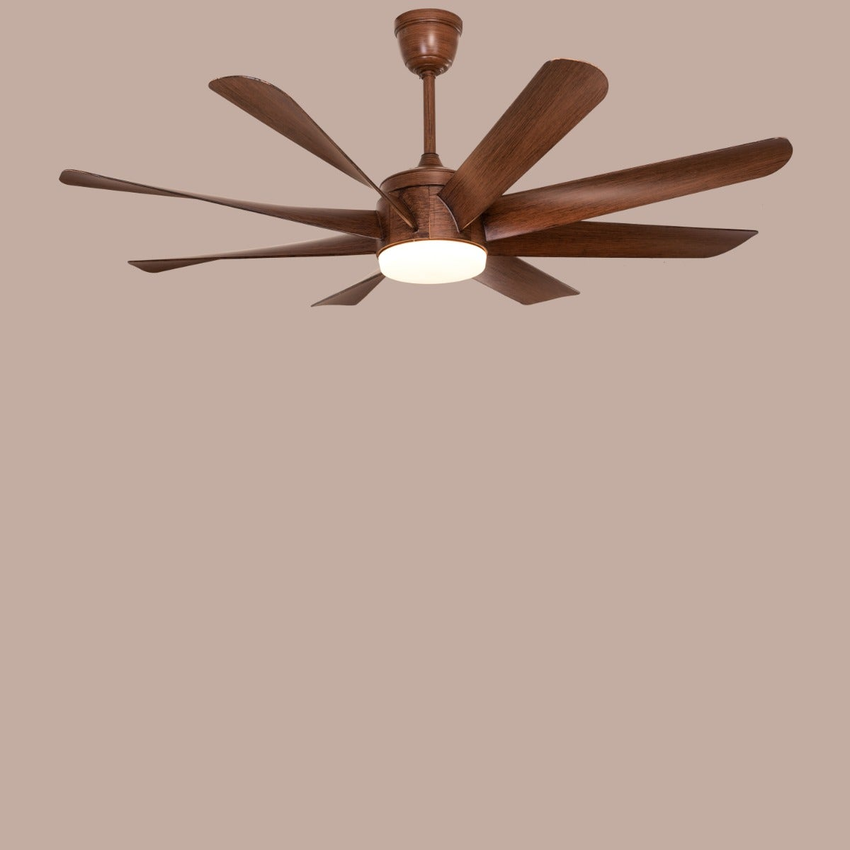 Wood Finish Metal Body Remote Control Ceiling Fan