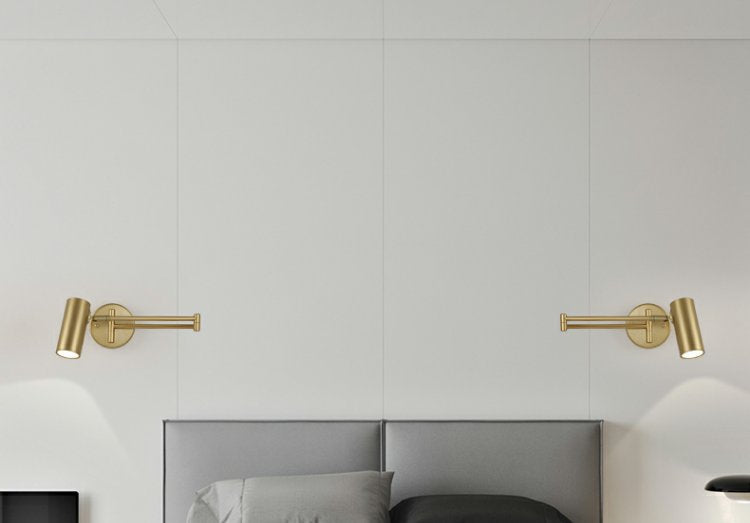 Luxury LED Gold Long Arm Adjustable Wall Light
