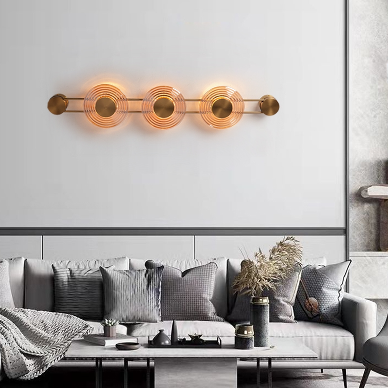 3 Circle Glass Disc Wall Light