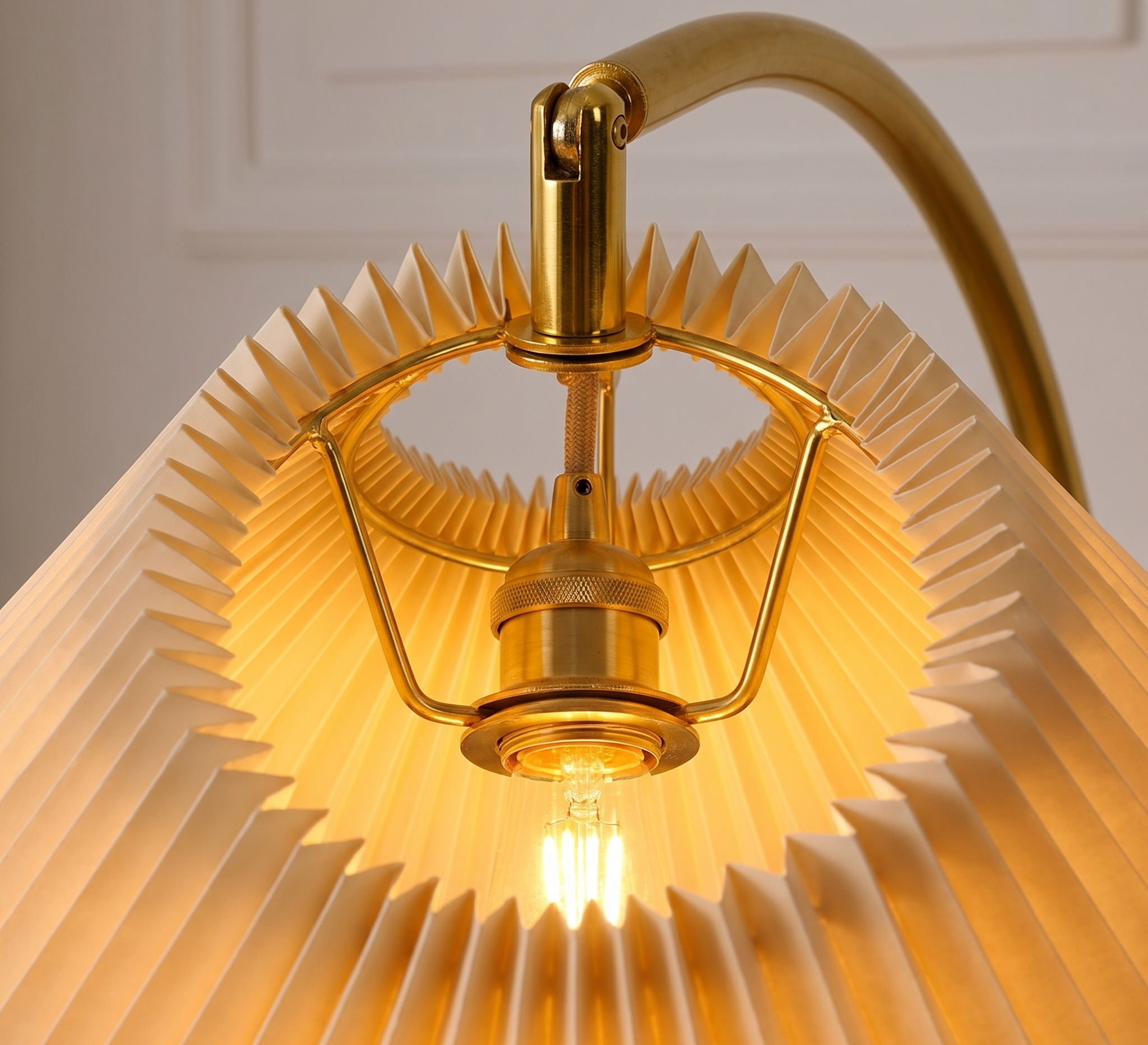Pleated Poetry (Gold) Floor Lamp