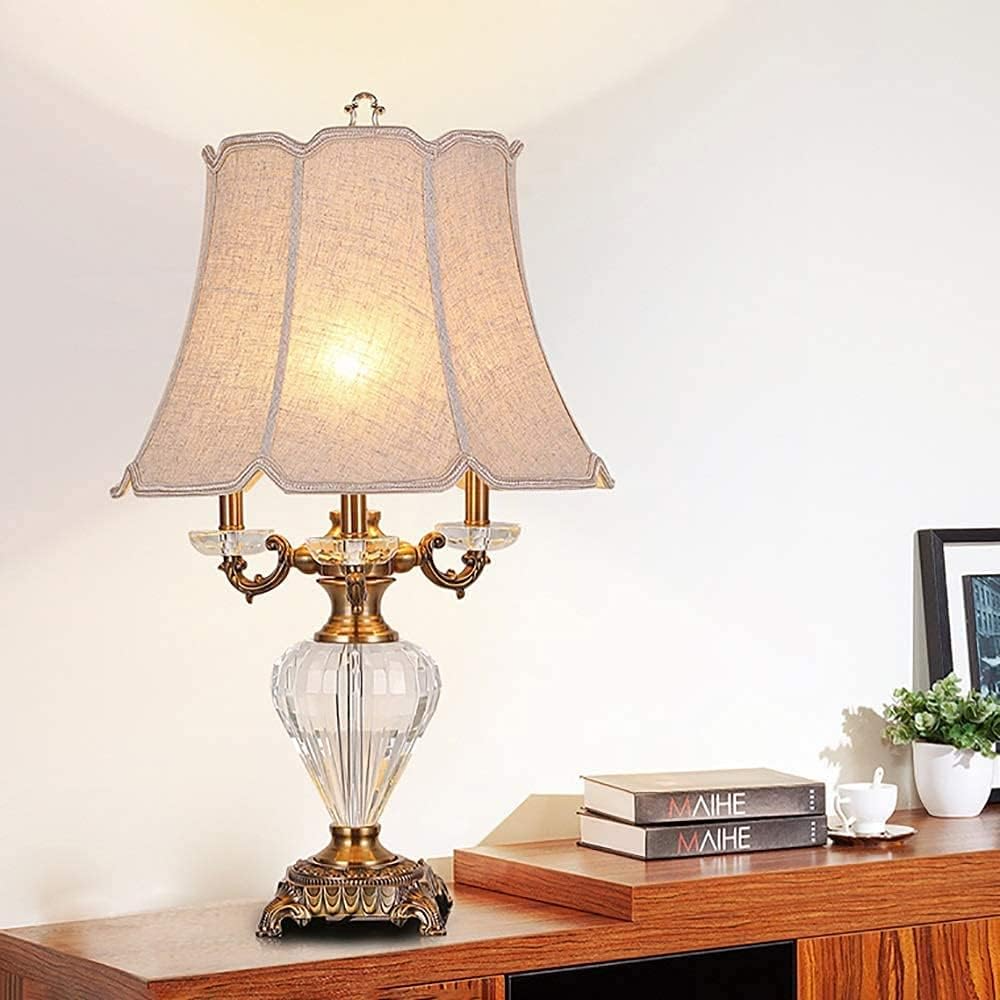 Three-Headed Candle Crystal European Table Lamp