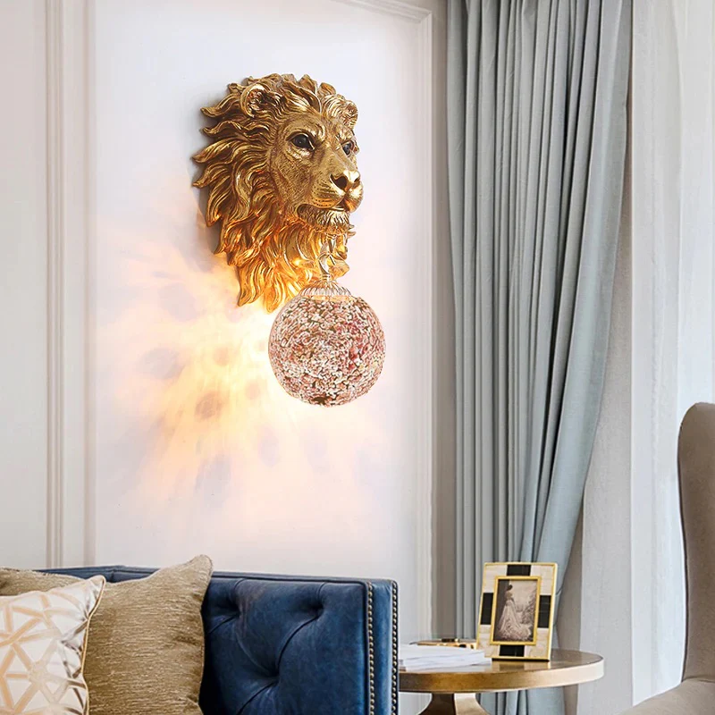 Cave to Lion (Gold) Wall Light