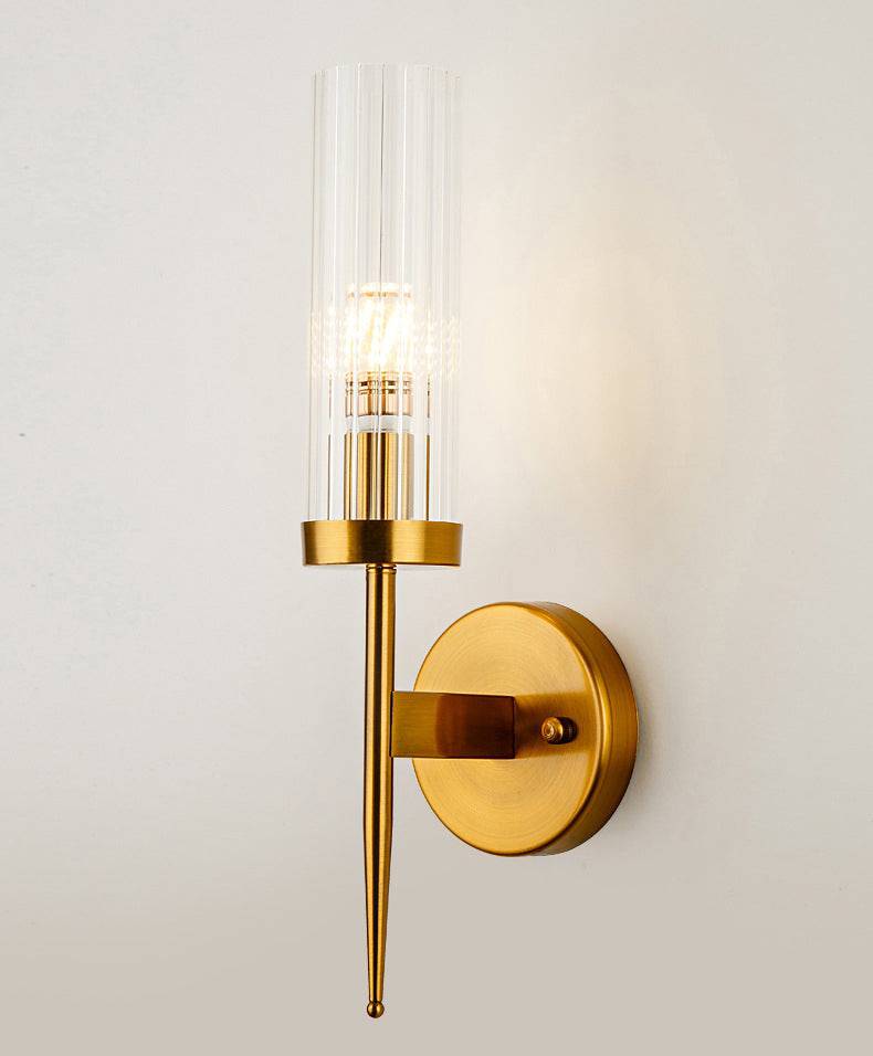 Pour Your Light, Not Your Drink (Gold): Long Wall Light with Glass Vibe
