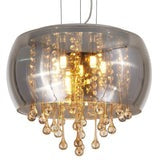 Effortless Charm Crystal Smokey Glass Chandelier