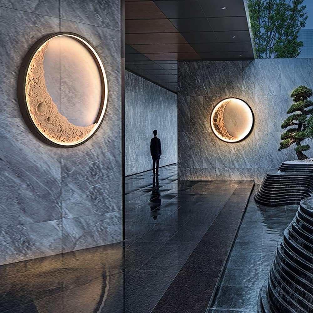 Waterproof Outdoor Modern Moon Wall Lights
