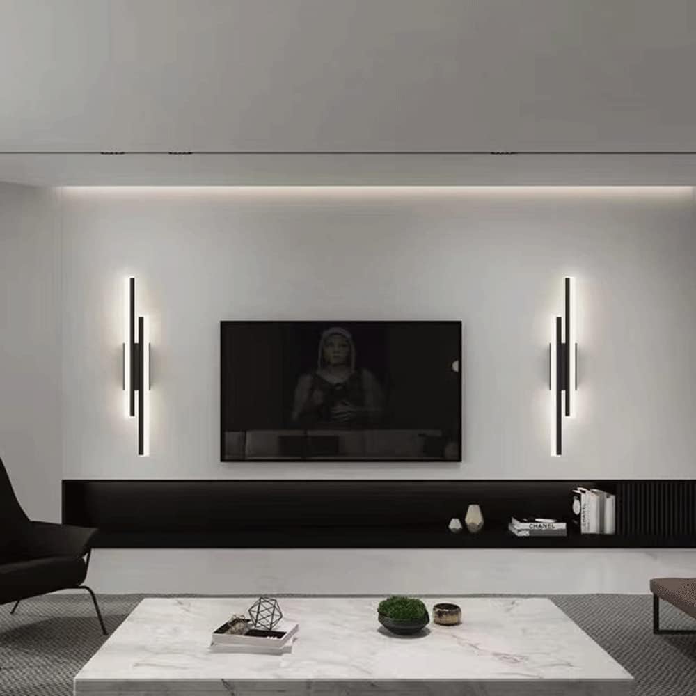 Creative Black Linear Metal Wall Light