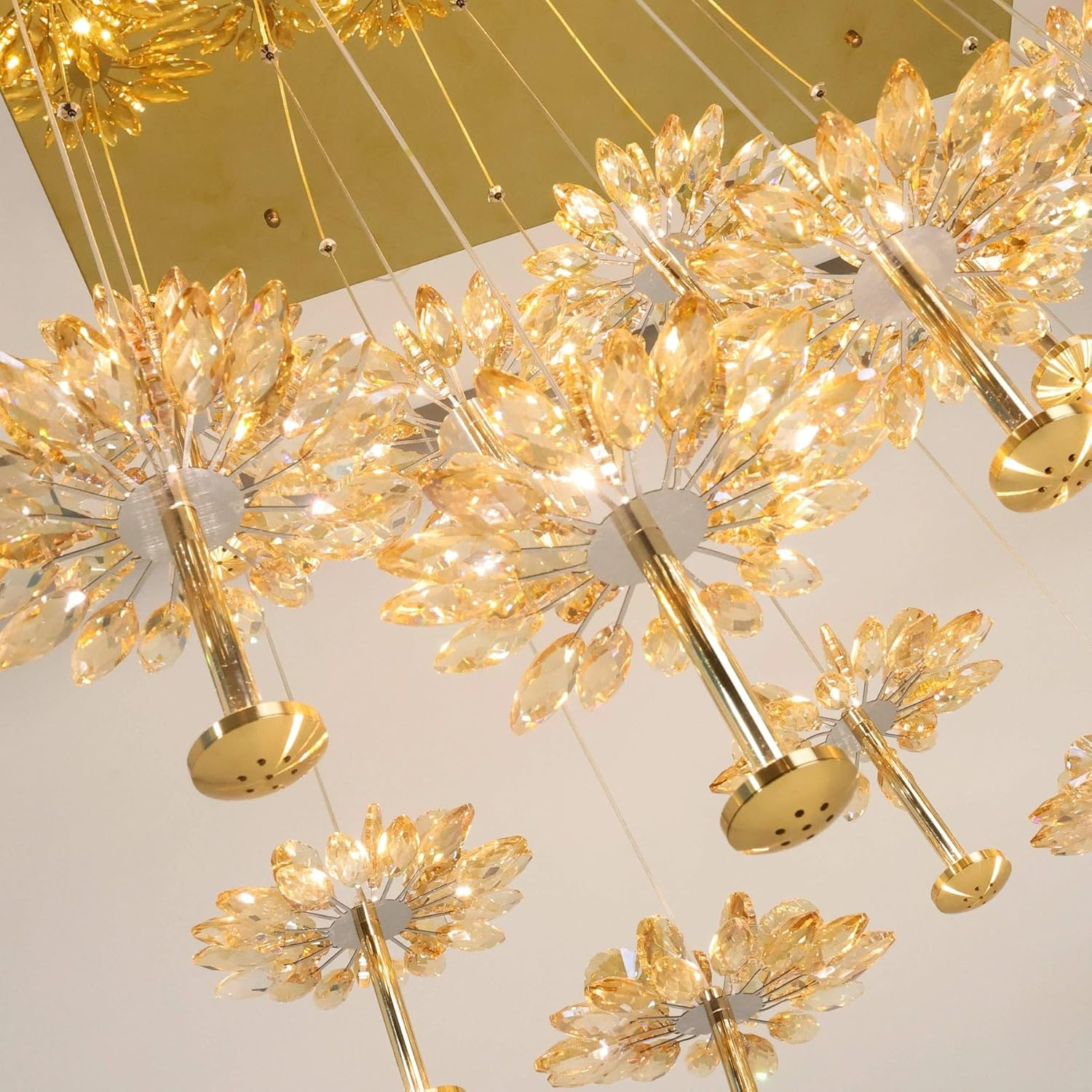 Modern Sunburst Crystal Dinning Chandelier