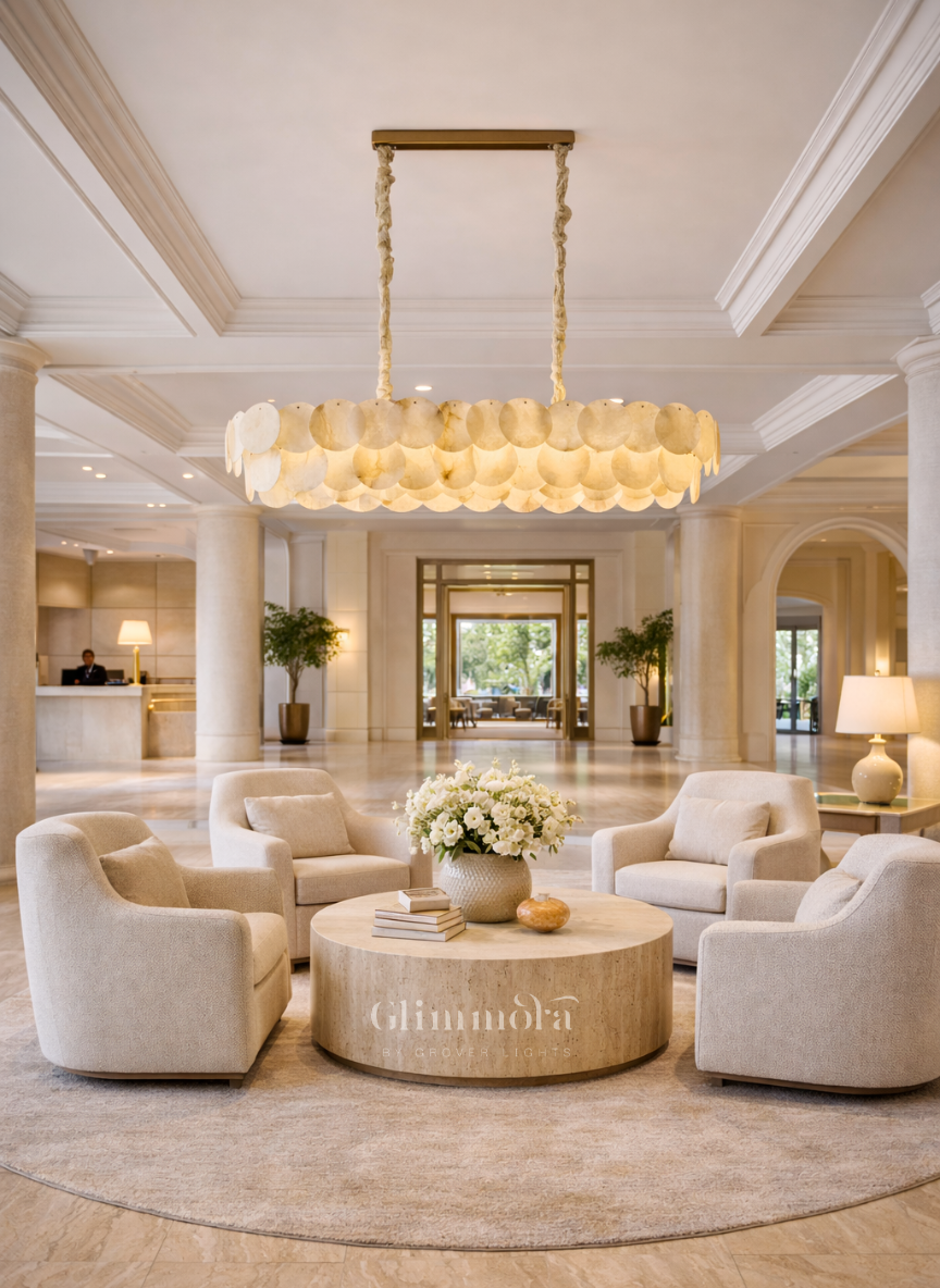 Coastal Scallop Linear Luxury Chandelier
