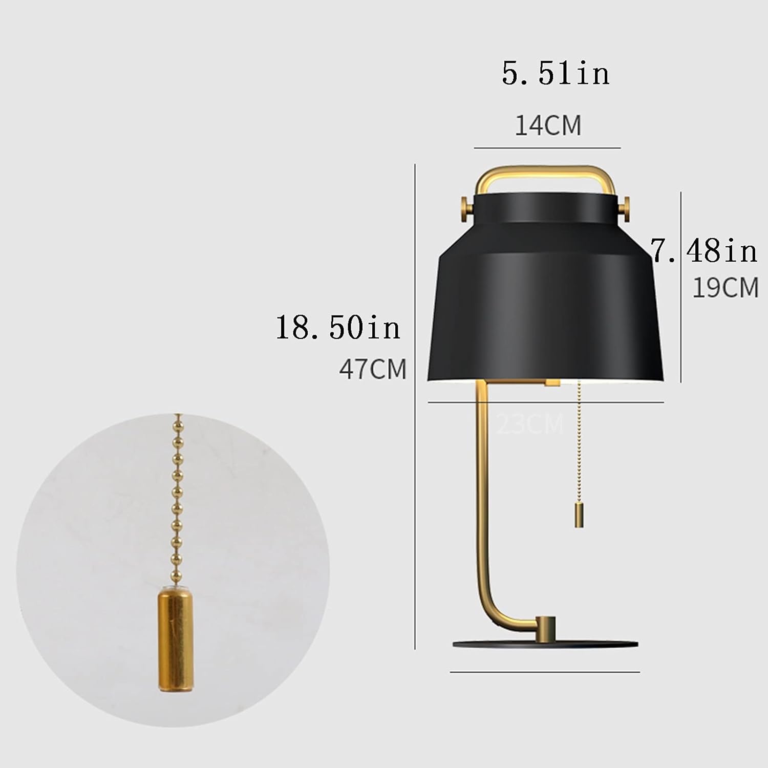 Desk Console Table Lamp With Black Color Shade