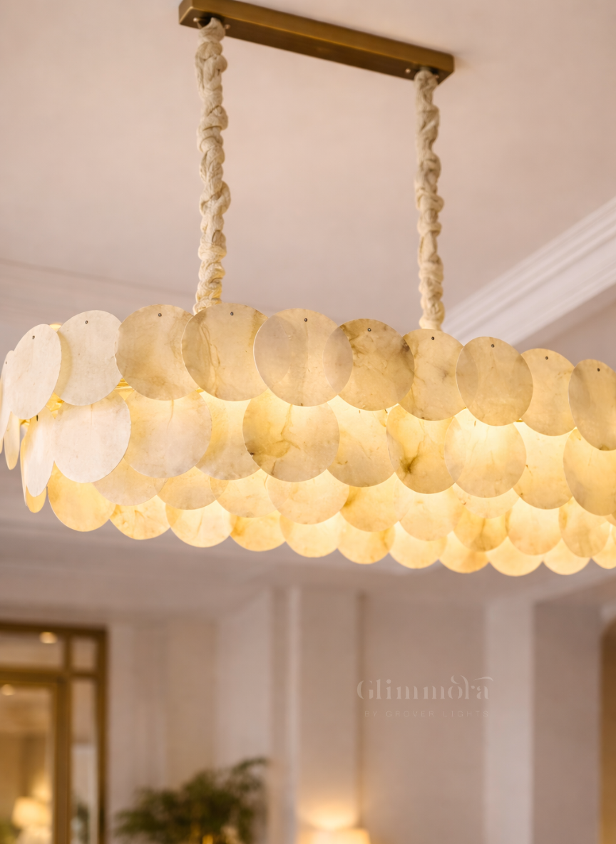 Coastal Scallop Linear Luxury Chandelier