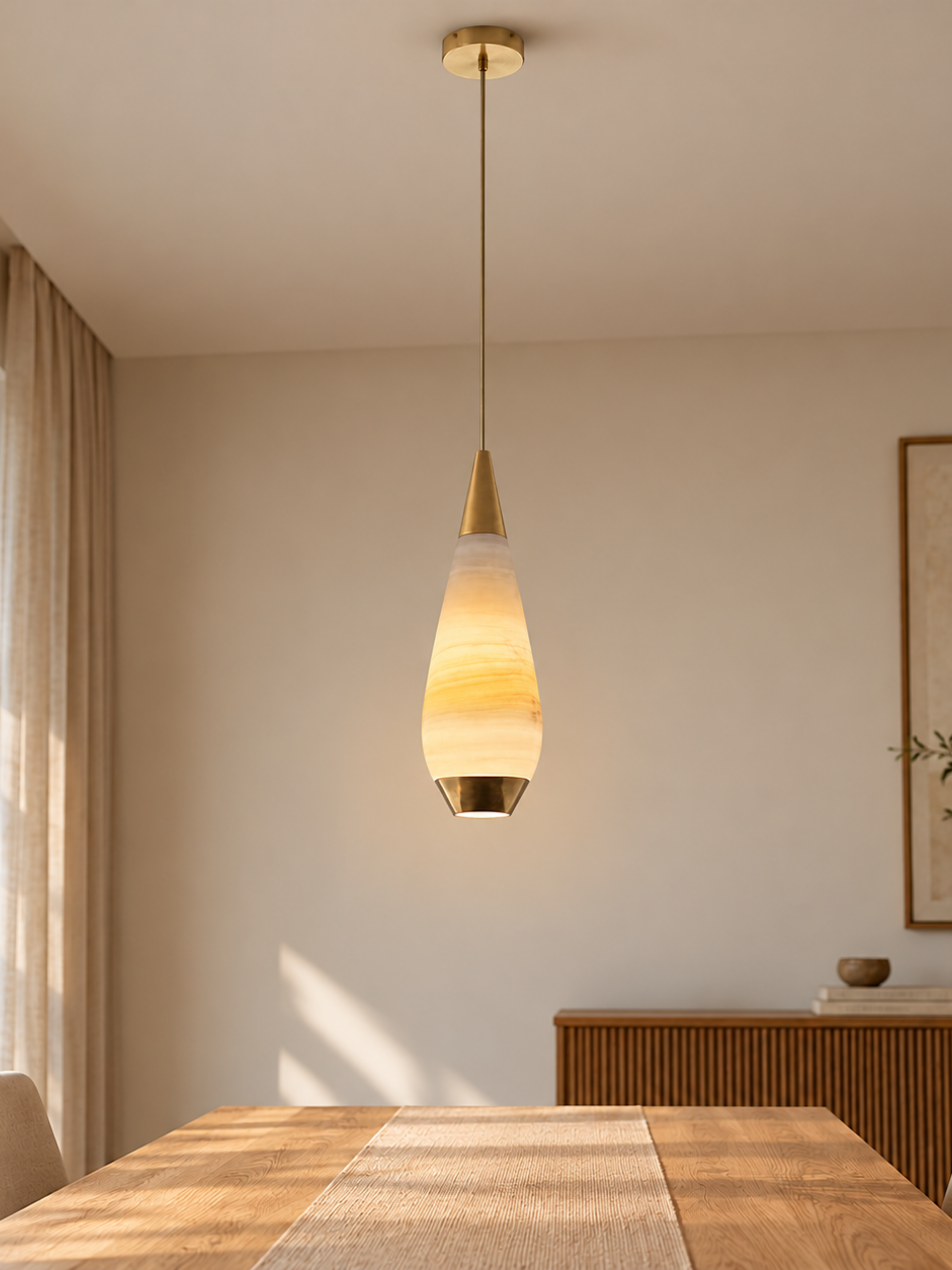 Onyra – Sculpted Onyx Marble Pendant Light