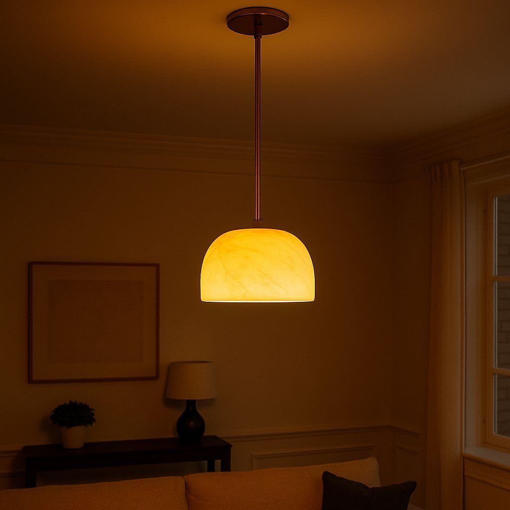 Marble Bowl Pendant Light