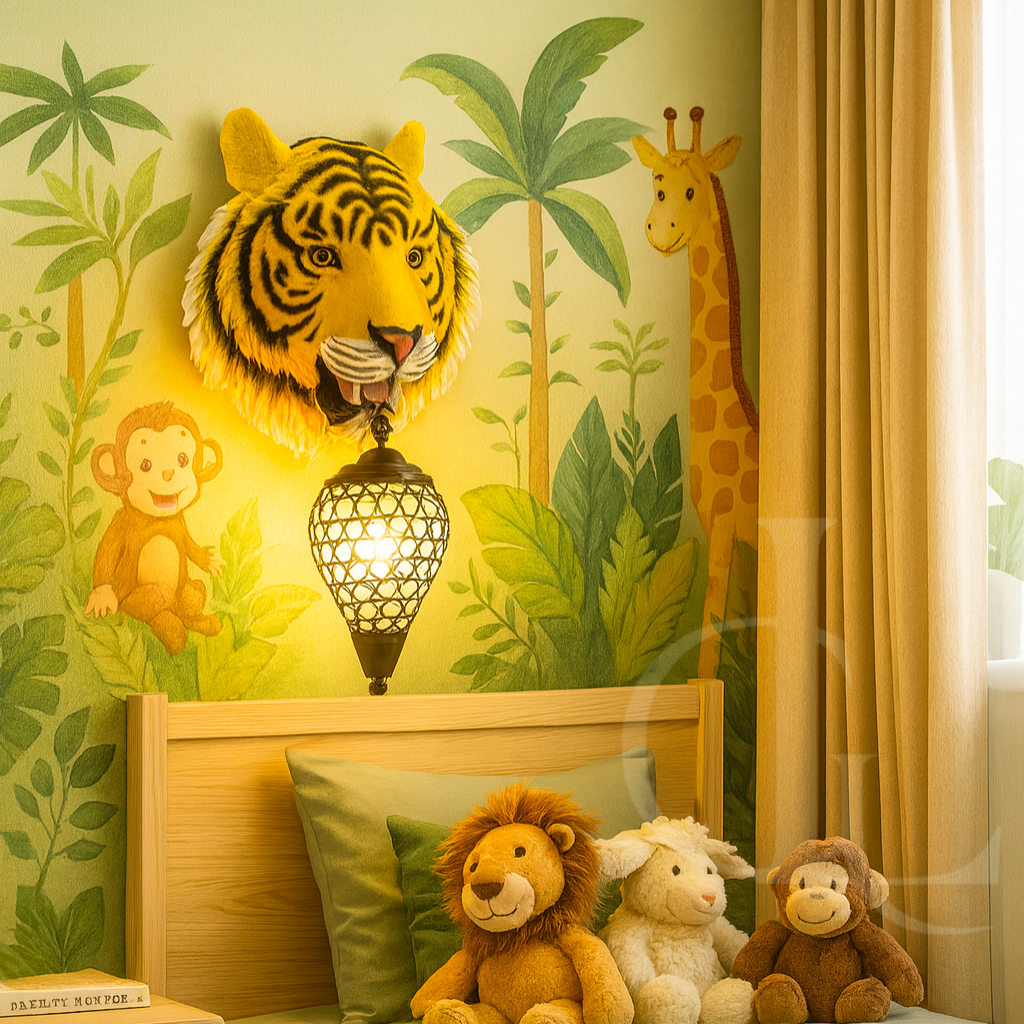 Nordic Creative Tiger Head Wall Lamp