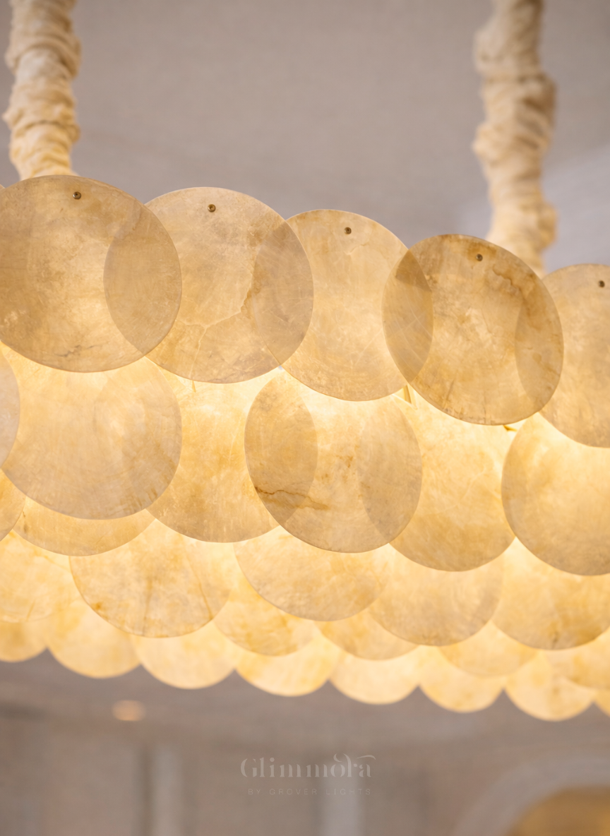 Coastal Scallop Linear Luxury Chandelier