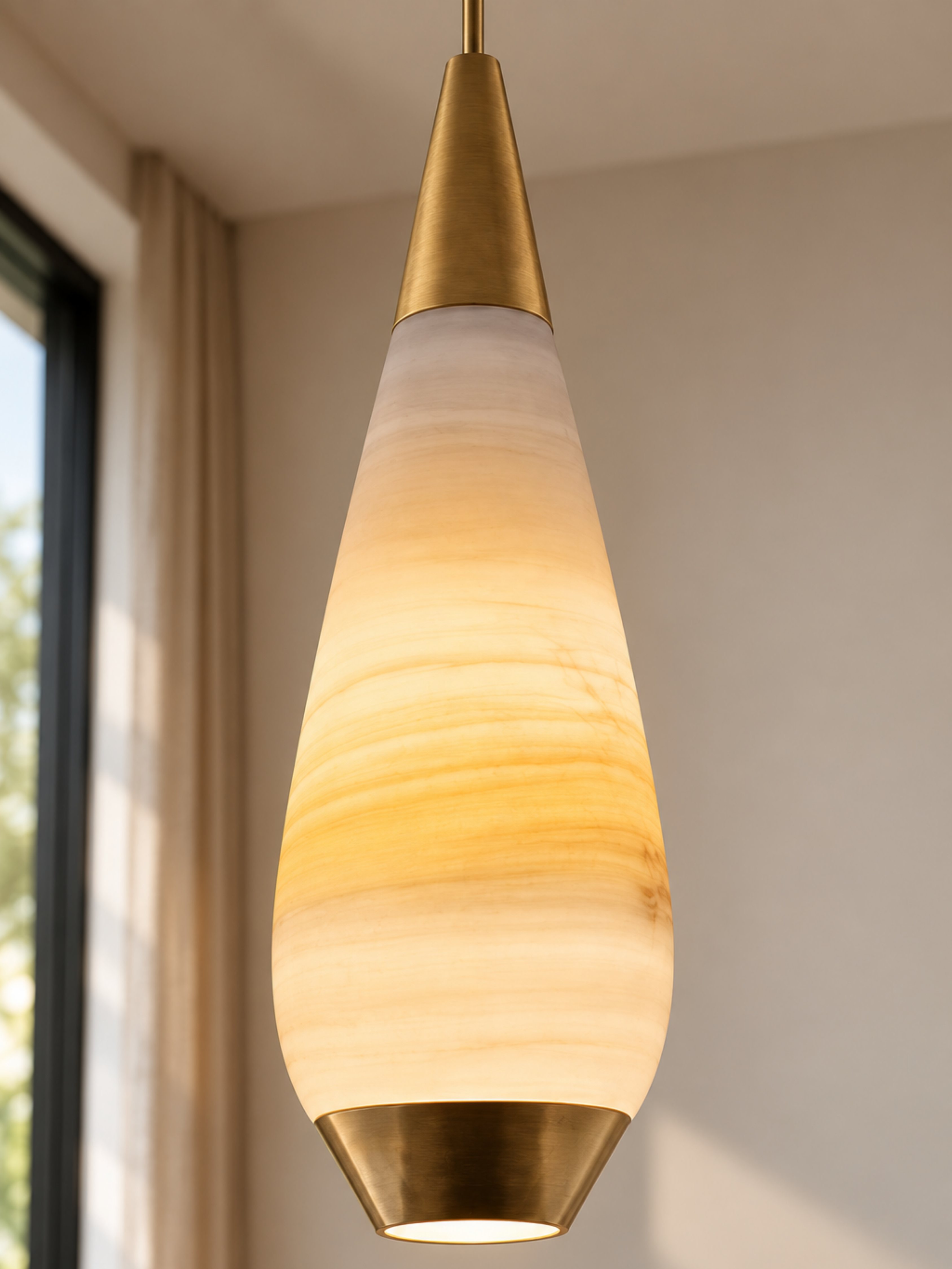 Onyra – Sculpted Onyx Marble Pendant Light