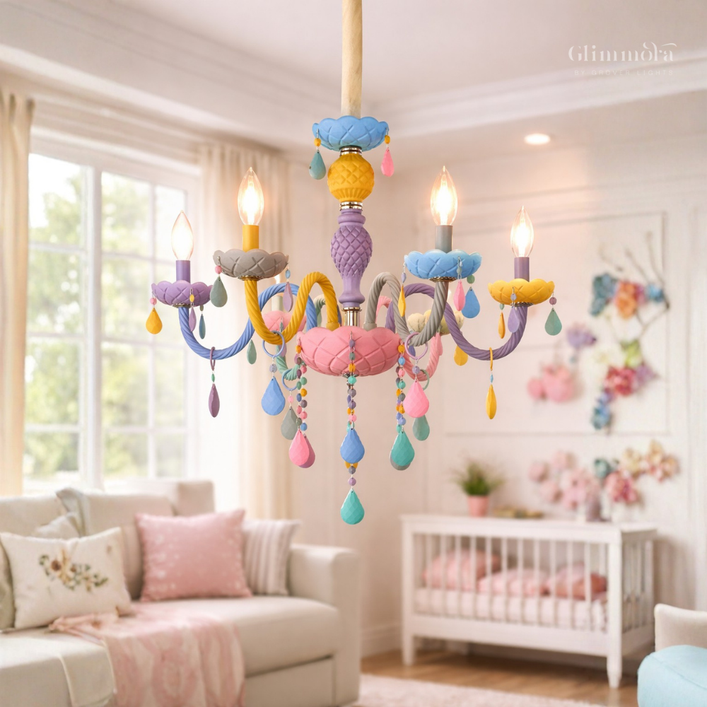 Pastel Dream Kids  Multicolor Decorative Chandelier