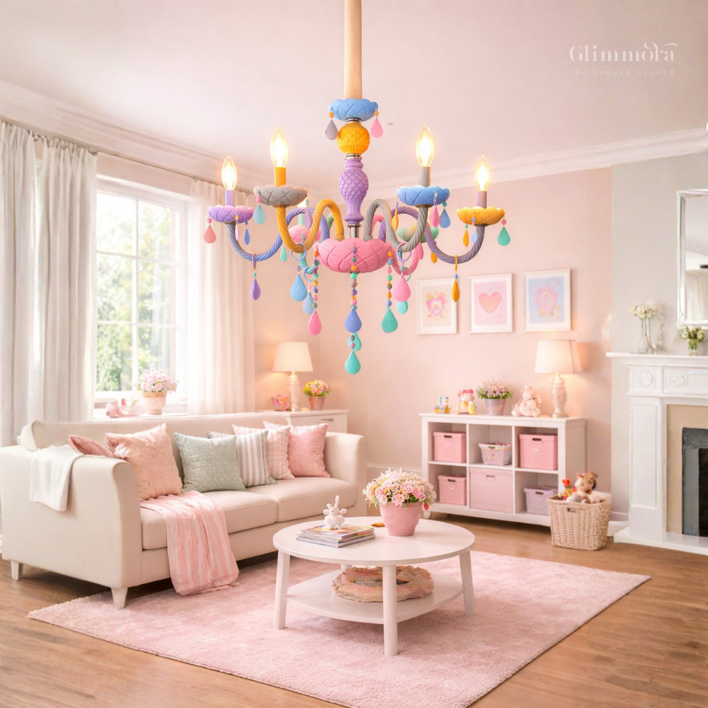 Pastel Dream Kids  Multicolor Decorative Chandelier