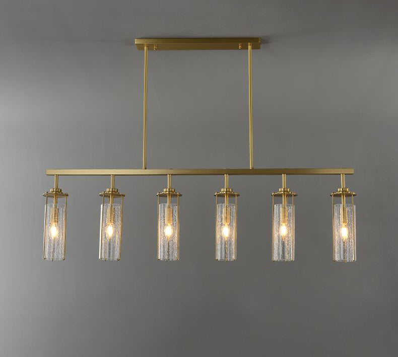 Antique Gold Chandelier with Amber Glass Shades