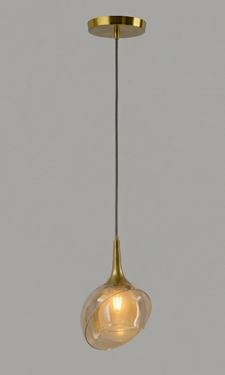 Sculpted in Amber Hanging Light