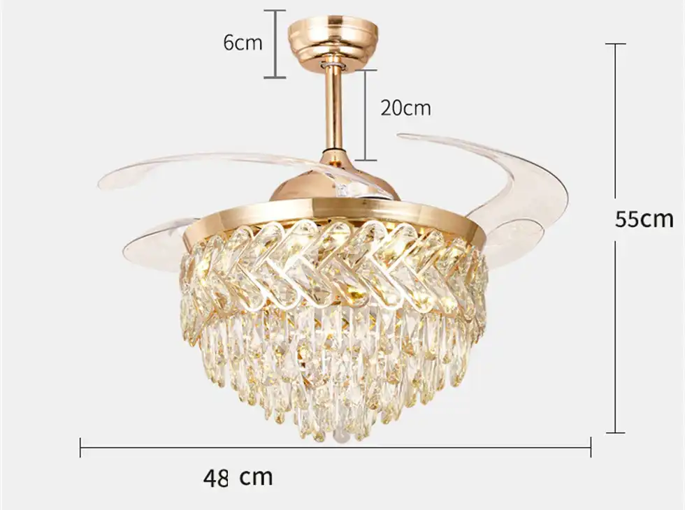Crystal Ceiling Fans with Lights