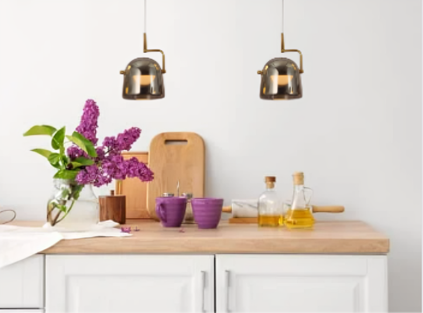 Black Glass Metal Pendant Lamp