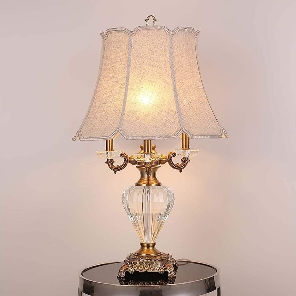 Three-Headed Candle Crystal European Table Lamp