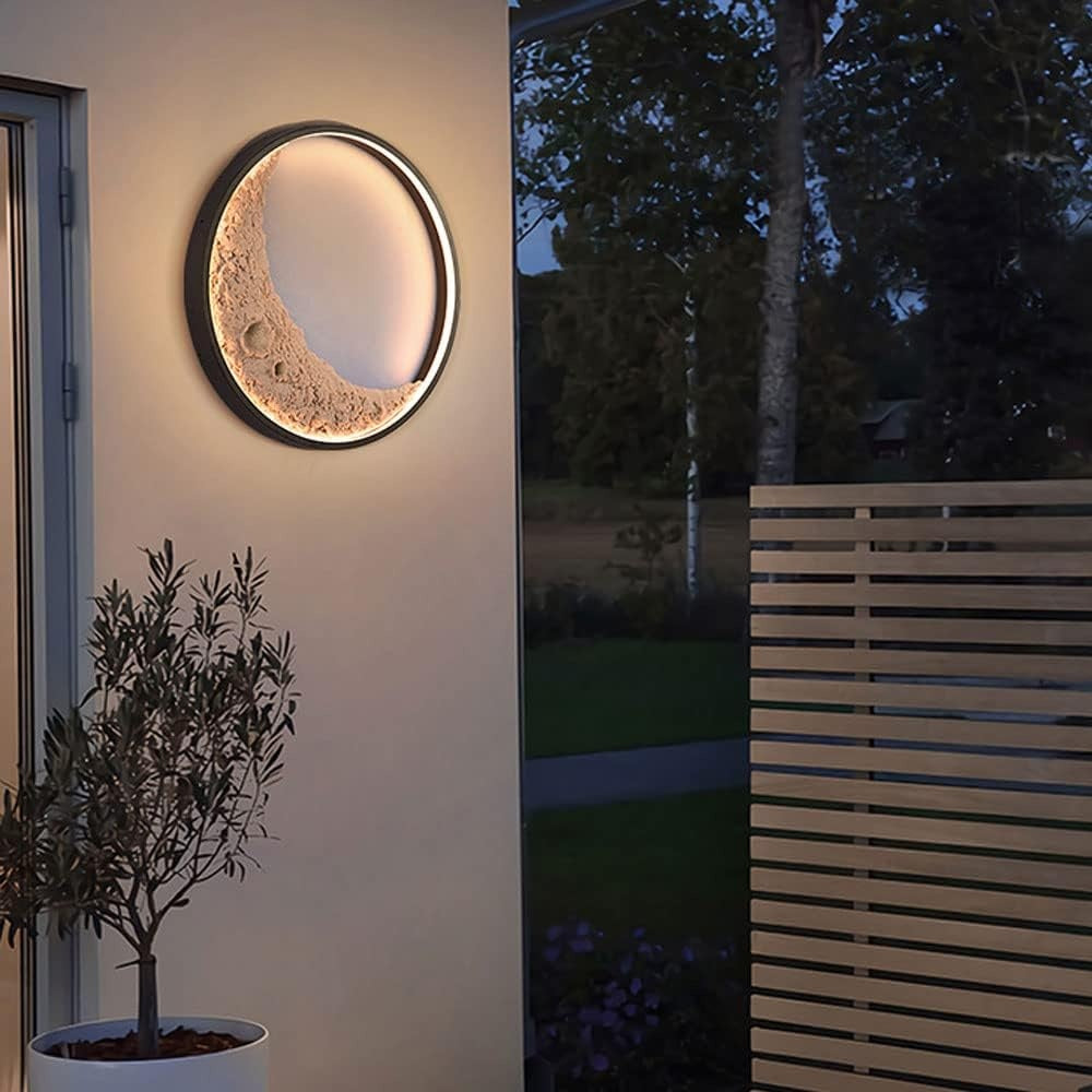 Waterproof Outdoor Modern Moon Wall Lights