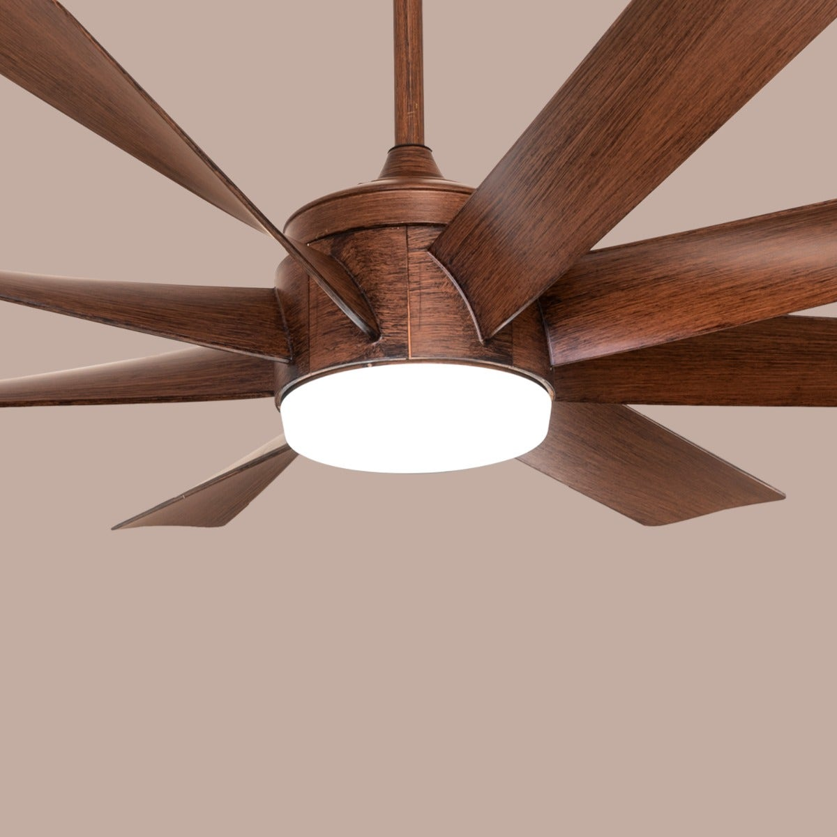 Wood Finish Metal Body Remote Control Ceiling Fan