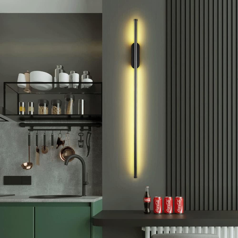 Black Metal Strip 80 Cm Wall Light