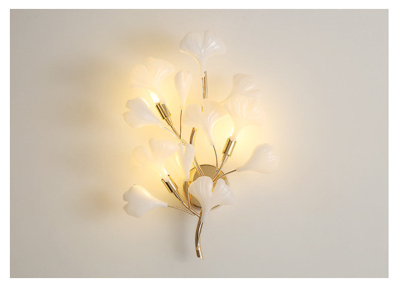 Glazed Kew Tree Leaf Wall Light