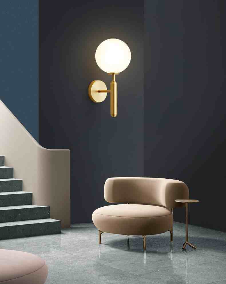 Elegant Glass Globe Ball Wall Light