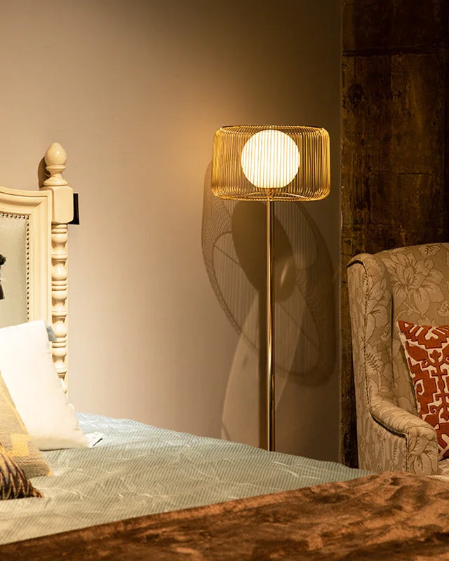 French Gold Floor Lamp