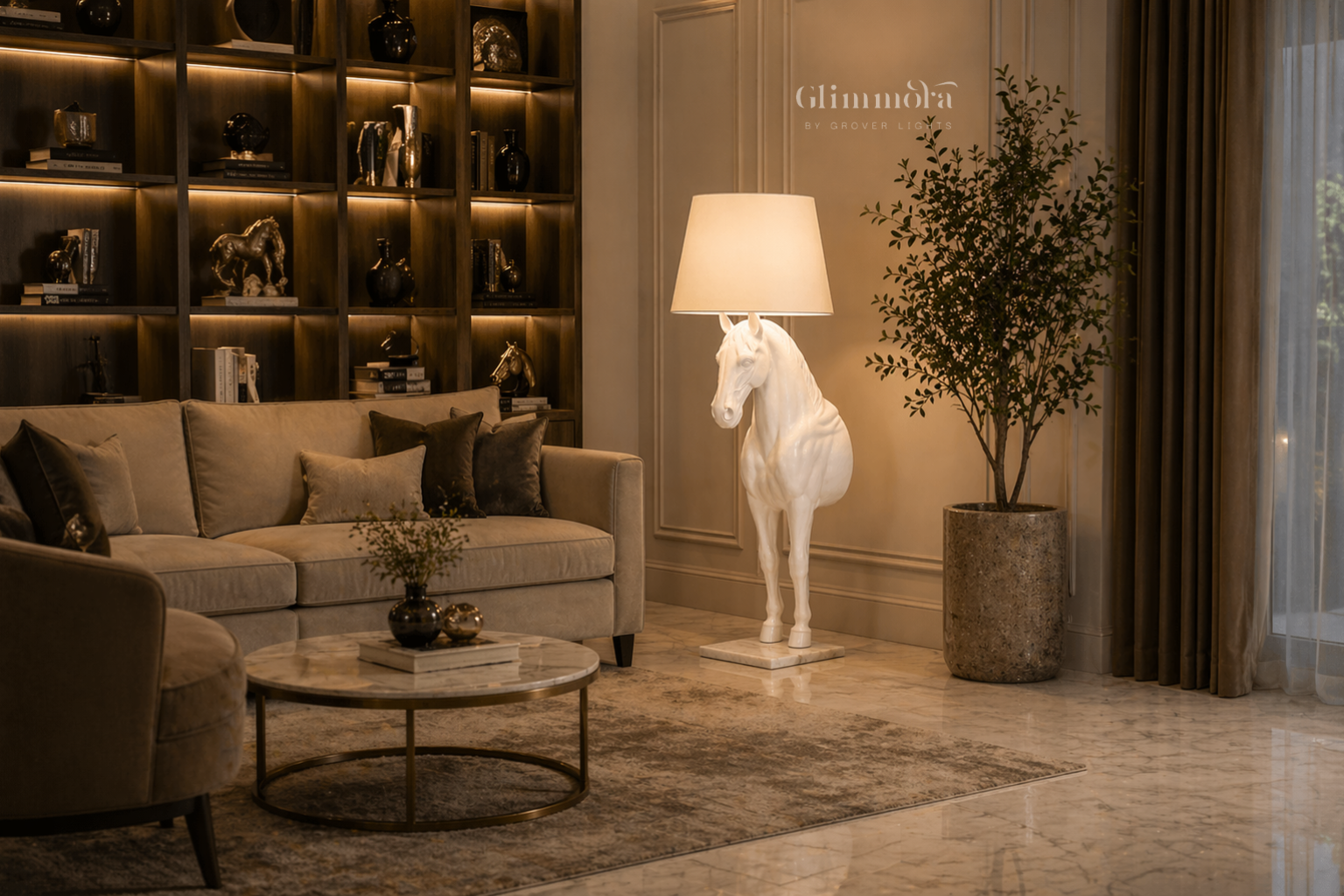 Equus (White) Sculptural Floor Lamp