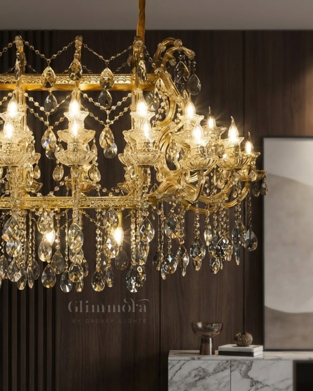 Crown of Monarchs (Gold) Crystal Chandelier