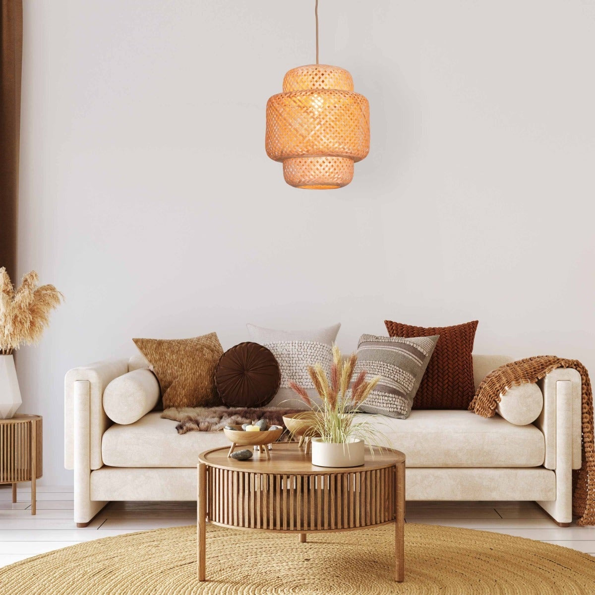 Hard Rattan Pendant Light