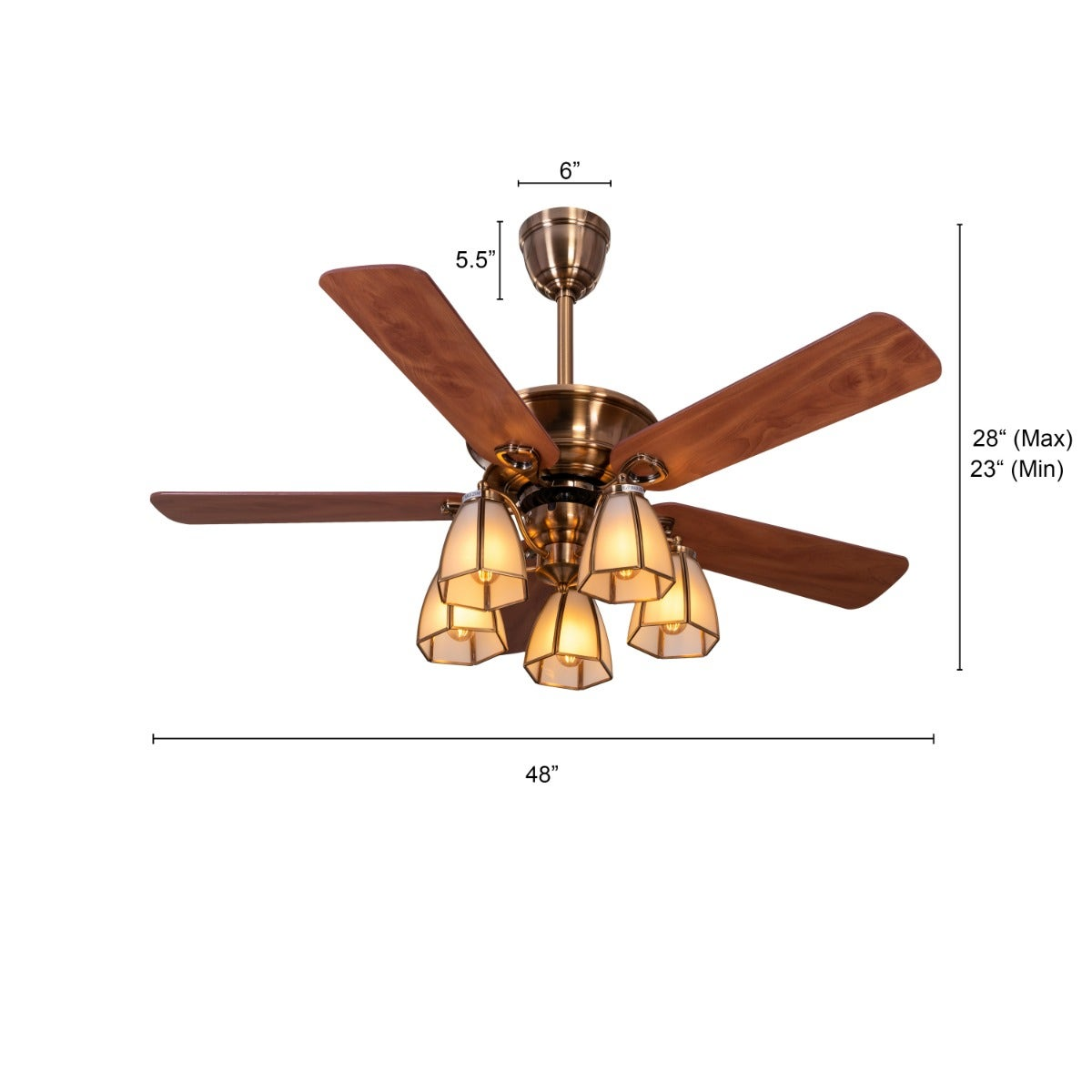 Caramel Valley (48 Inches Span, Teak Finish) Ceiling Fan