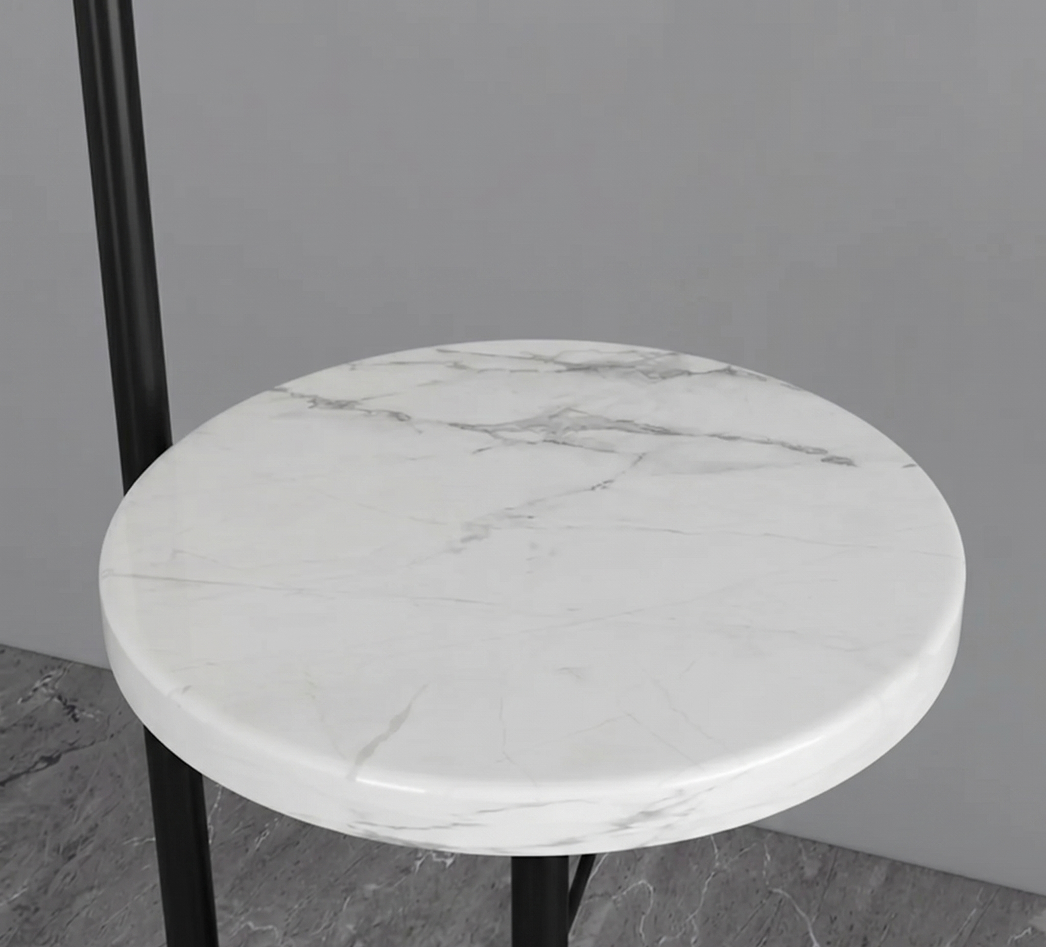 Nova Curve (Glass, Smoke) Floor Lamp