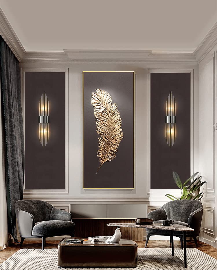 Crystal Black Metal Wall Light