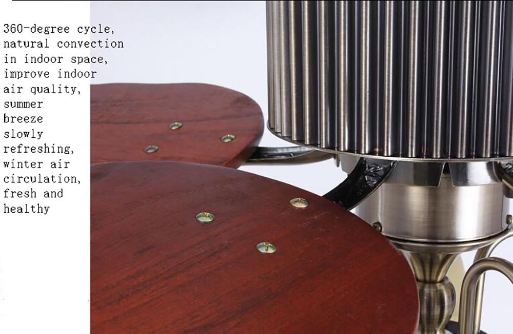 Havana Breeze (48 inches Span, Dark Brown Leaf-Shaped Blades, Frosted Glass Chandelier) Ceiling Fan